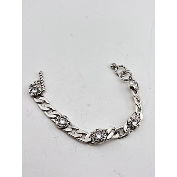 Brighton Fortino Beautiful Silver Crystal Toggle Bracelet - Picture 4 of 5